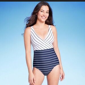 Striped One-Piece Swimsuit